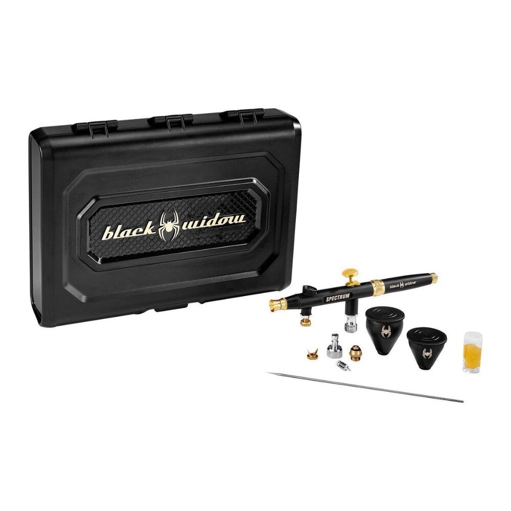 BLACK WIDOW by SPECTRUM Precision-Control, Gravity-Feed, Dual-Action Airbrush